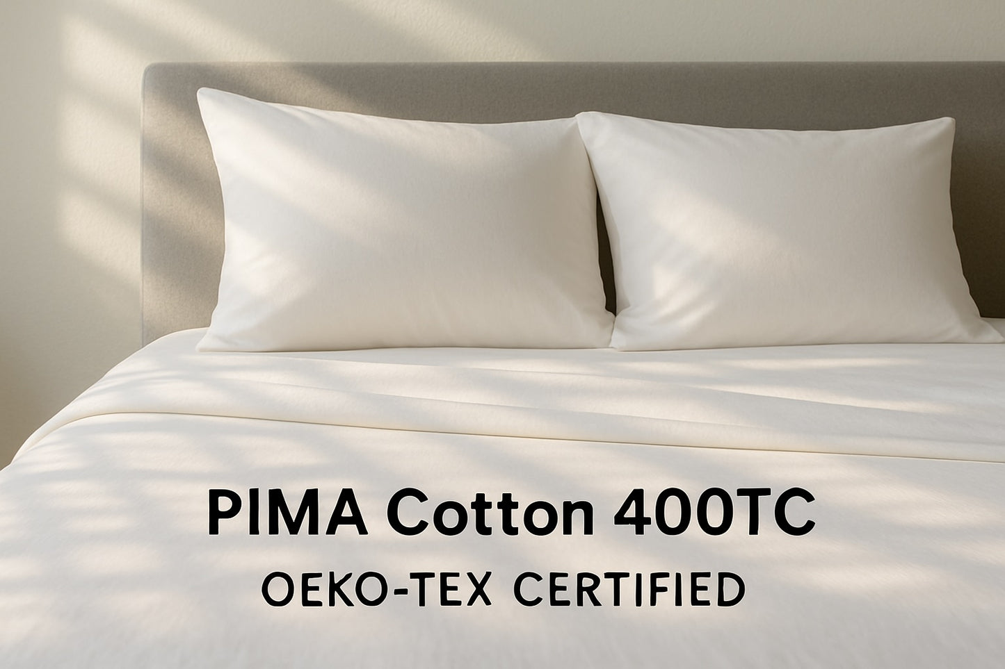Pima Cotton 400TC, Soft, Premium Bedsheet Set – Twin, Queen, King – OEKO-TEX Certified
