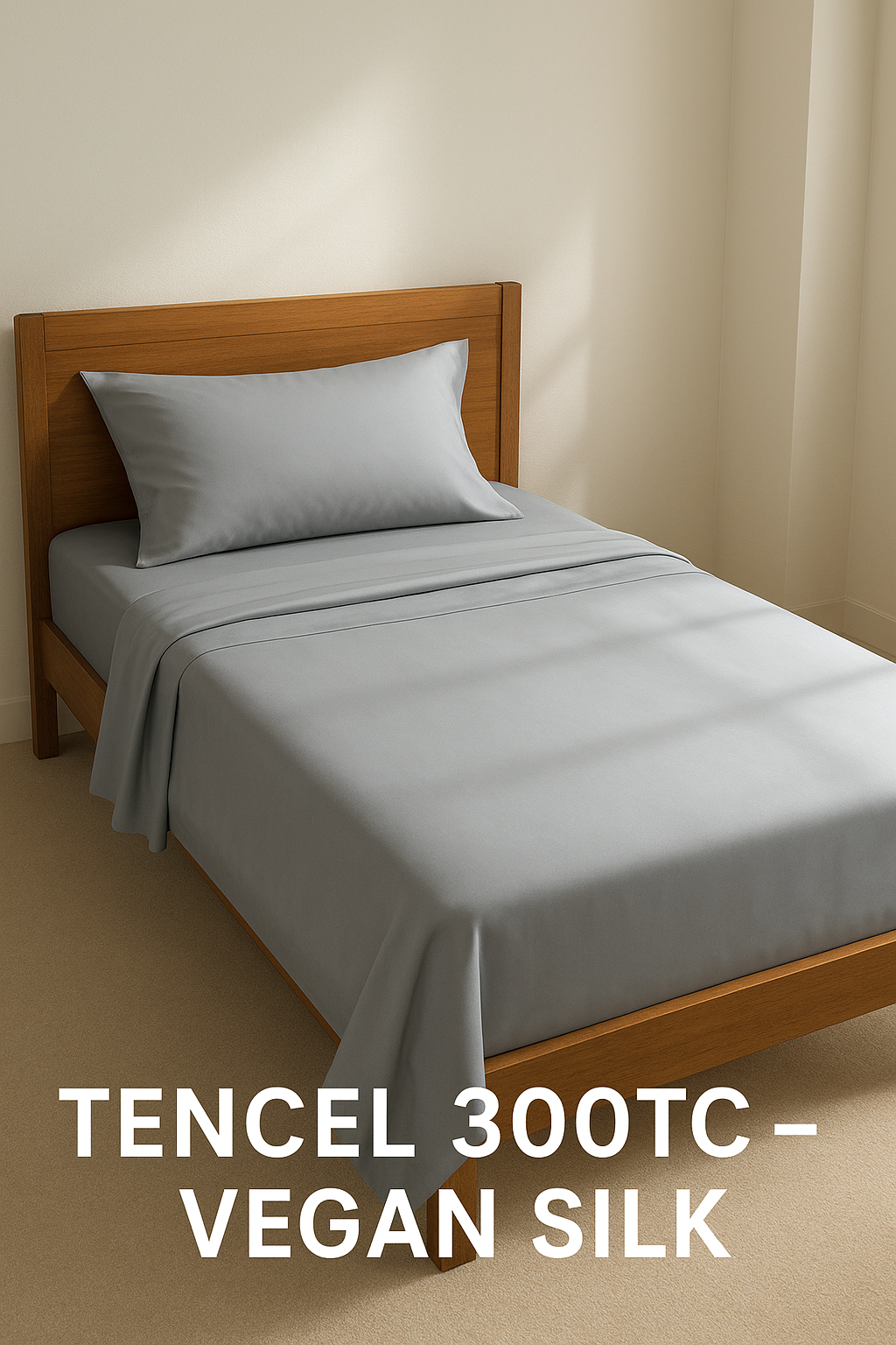 TENCEL™ 300 TC Bed Sheet Sets – Vegan Silk, Hypoallergenic, Sustainably Made Sheets