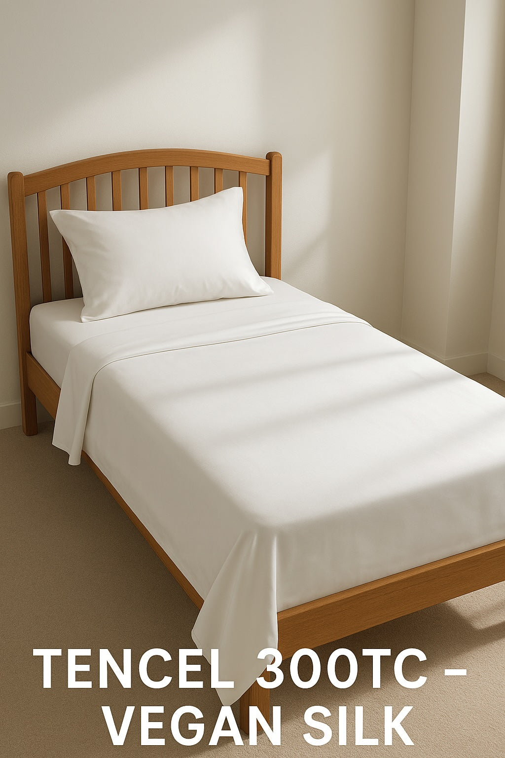 TENCEL™ 300 TC Bed Sheet Sets – Vegan Silk, Hypoallergenic, Sustainably Made Sheets