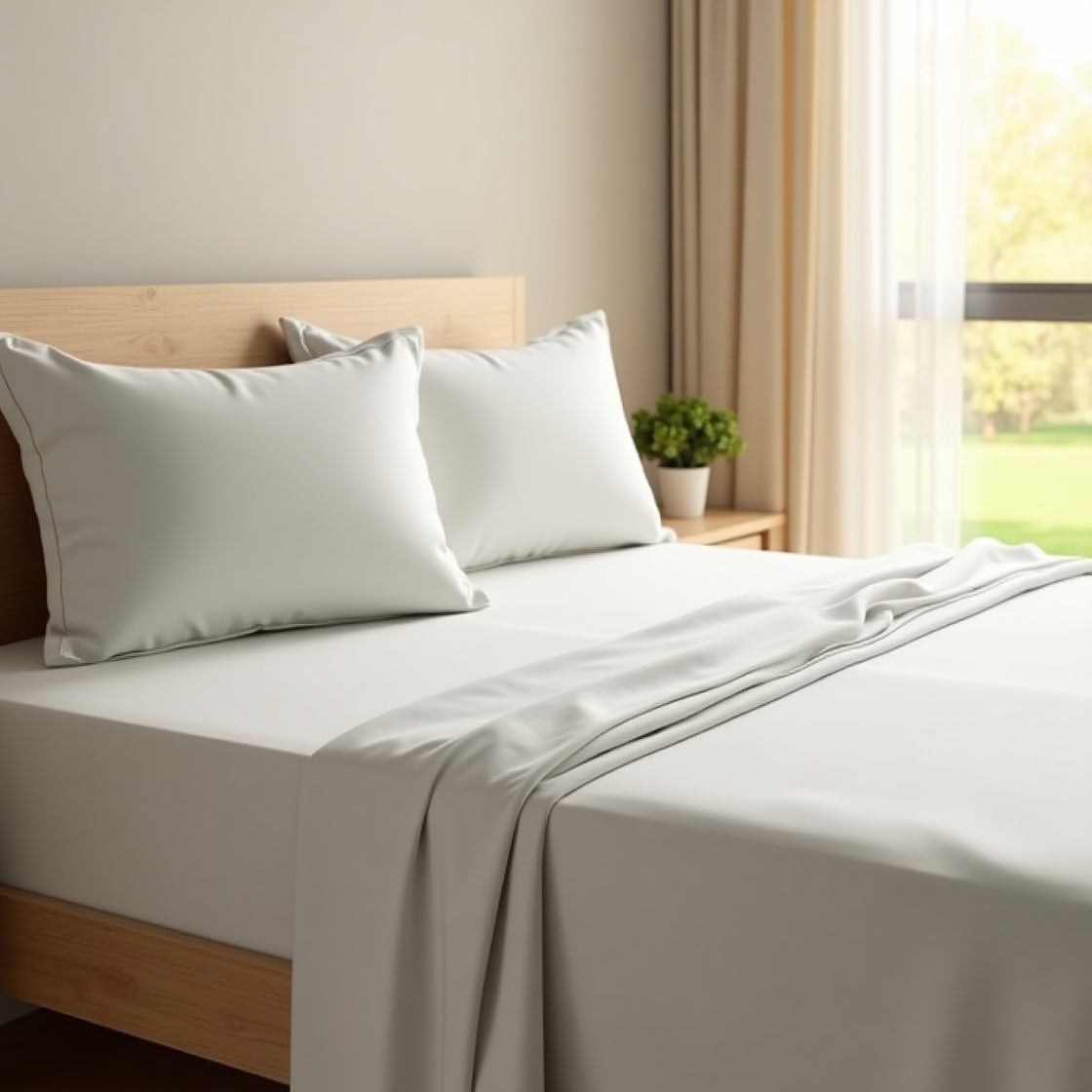 TENCEL™ 300 TC Bed Sheet Sets – Vegan Silk, Hypoallergenic, Sustainably Made Sheets