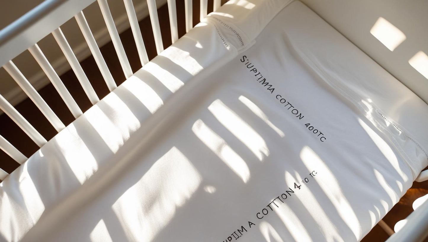 600 Thread Count Supima® Cotton Crib Sheets – White, Ultra-Soft, Hypoallergenic, Breathable, Standard Crib Size