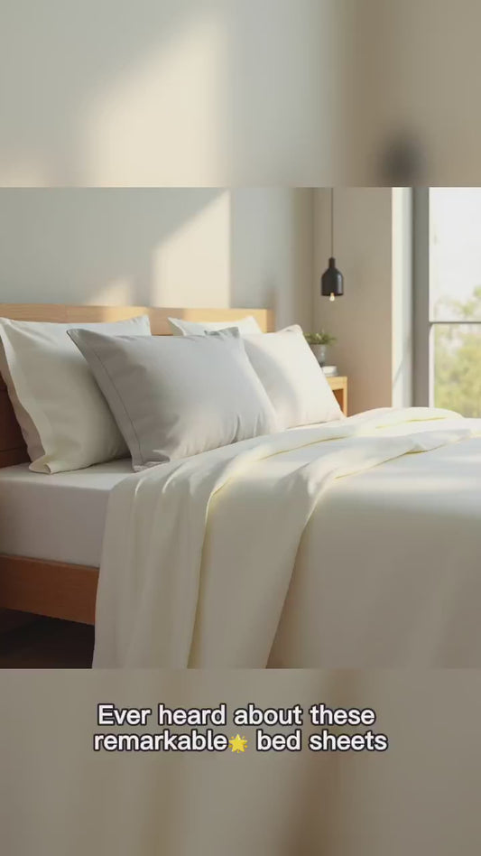 TENCEL™ 300 TC Bed Sheet Sets – Vegan Silk, Hypoallergenic, Sustainably Made Sheets